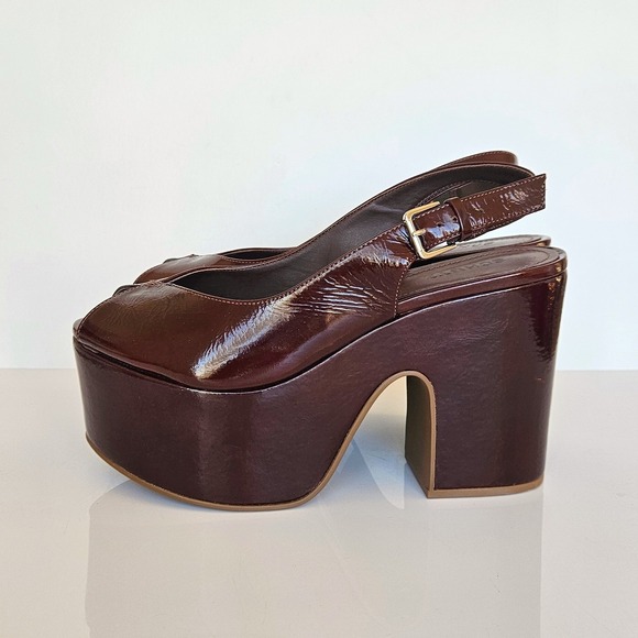 SCHUTZ Brandi Platform Sandals Root Brown $198 Size US 8.5 - Picture 8 of 15
